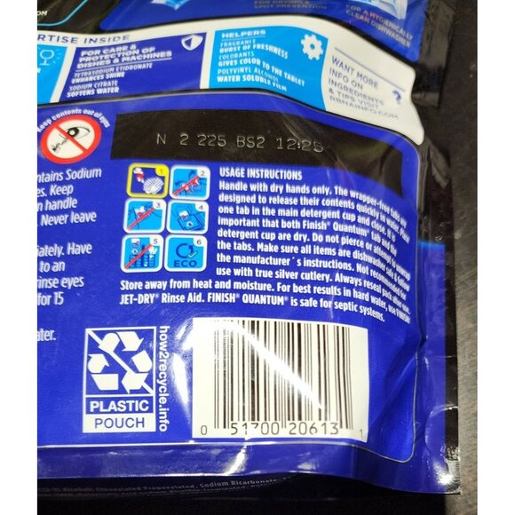 Finish Powerball Quantum Dishwasher Tabs - 37 Count for Ultimate Clean - Picture 4 of 6